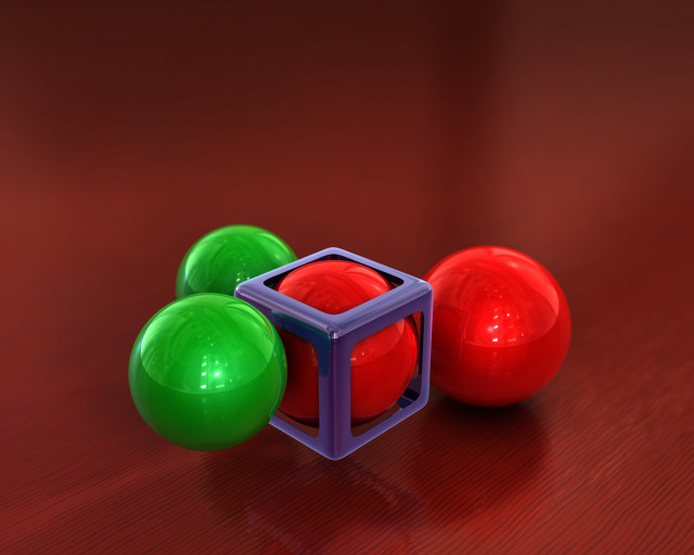 Red green object wooden table free wallpaper - medium preview image