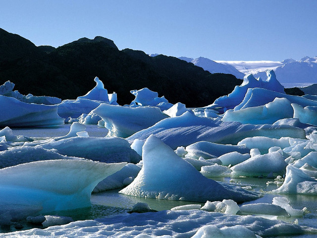 Icebergs lake mountains snow blue #3 free wallpaper - medium preview image