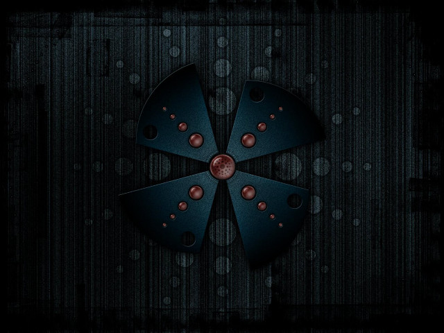 Black clock red dots dark free wallpaper - medium preview image