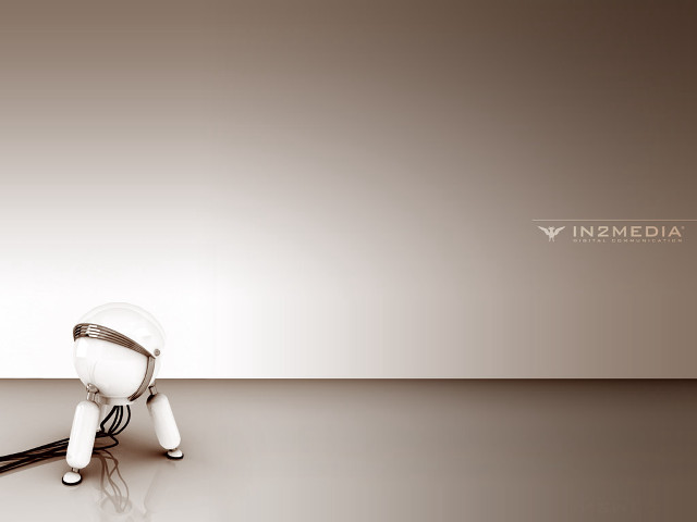 White black robot shiny gradient free wallpaper - medium preview image