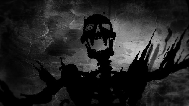 Creepy monster face hands chest free wallpaper - medium preview image