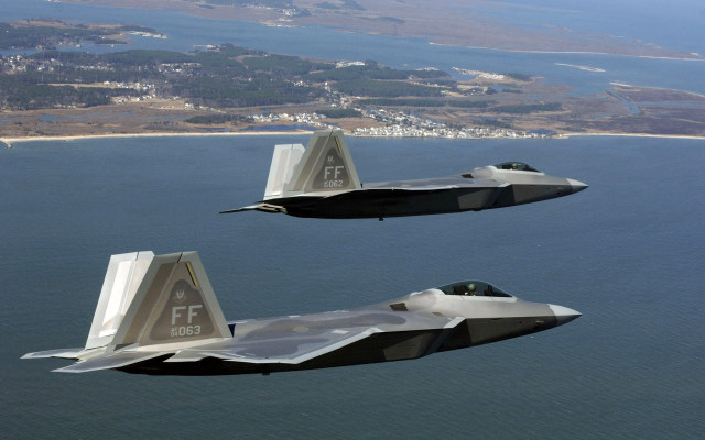 Jets flying water city shoreline #3 free wallpaper - medium preview image