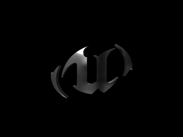 Black white abstract u circular free wallpaper - medium preview image