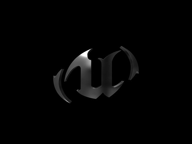 Black white u circular abstract free wallpaper - medium preview image