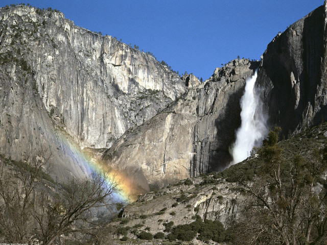Rainbow waterfall mountain sky nature #3 free wallpaper - medium preview image