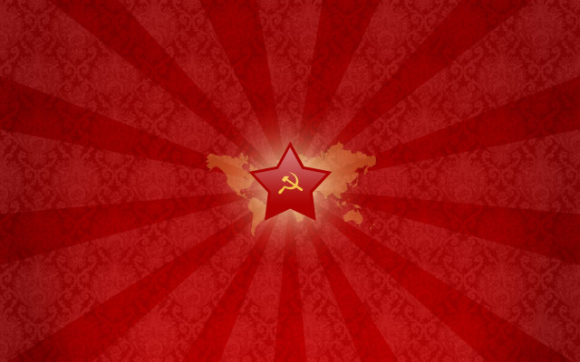 Red star hammer sickle symbol #3 free wallpaper - medium preview image