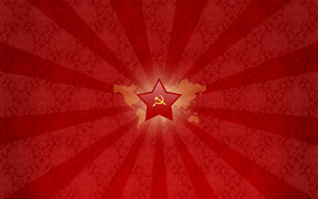 Red star hammer sickle symbol #4 free wallpaper - medium preview image