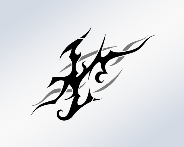 Black white tattoo design bird free wallpaper - medium preview image