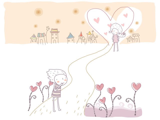 Person holding heart shaped balloon free wallpaper - medium preview image