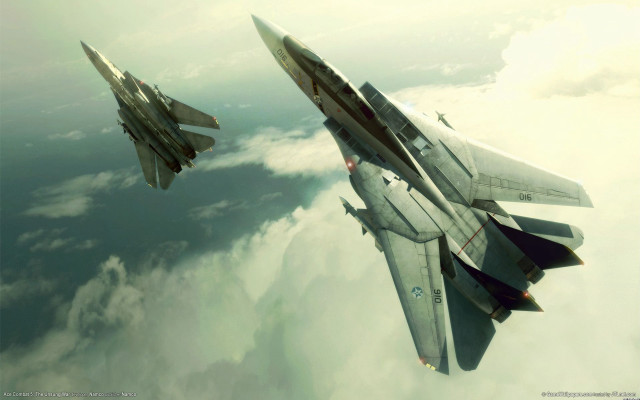 Fighter jets flying sky above free wallpaper - medium preview image