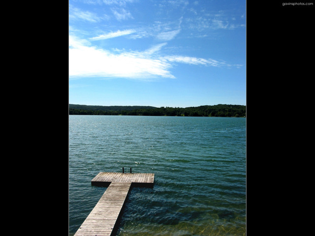 Dock lake bird sky clouds #3 free wallpaper - medium preview image