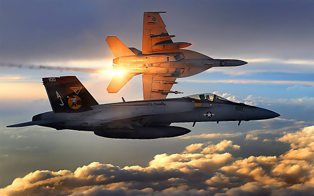 Fighter jets flying sky clouds #8 free wallpaper - medium preview image
