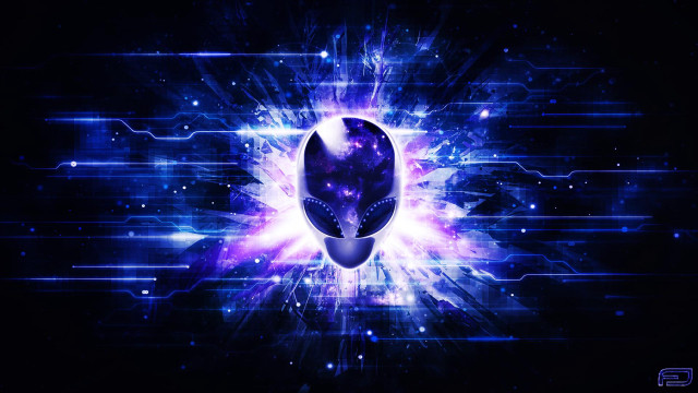 Computer mouse blue purple background free wallpaper - medium preview image