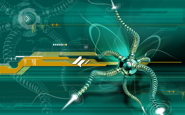 Green spider yellow arrow left #2 free wallpaper - medium preview image