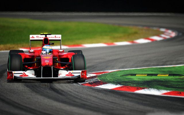 Red race car track grass free wallpaper - medium preview image