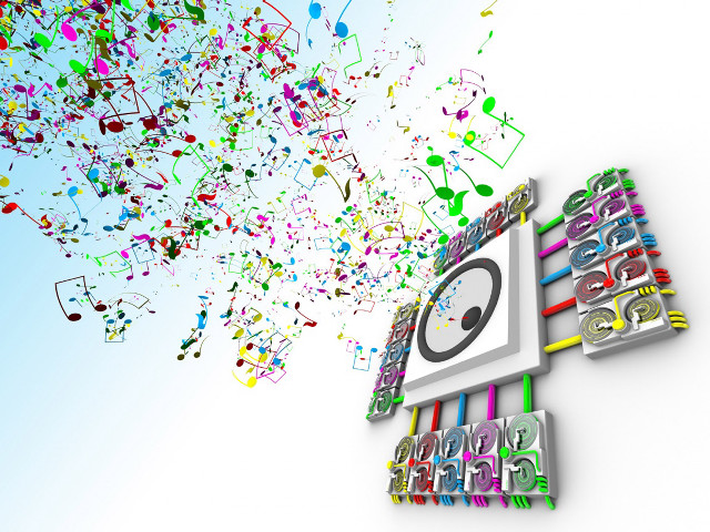 Music note radio colorful notes #2 free wallpaper - medium preview image