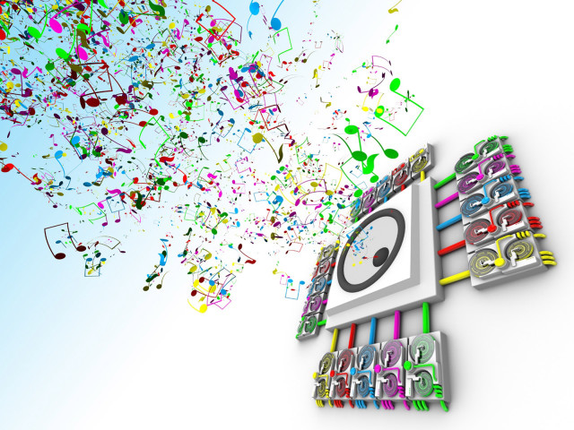 Music note soundboard colorful notes free wallpaper - medium preview image