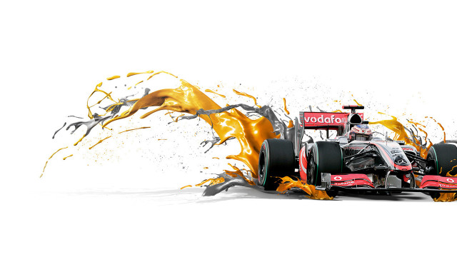 Red white race car yellow free wallpaper - medium preview image