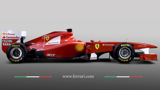 Red racecar yellow white stripe free wallpaper - medium preview image