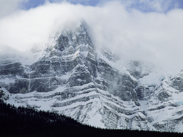 Snowy mountain clouds blue sky #6 free wallpaper - medium preview image