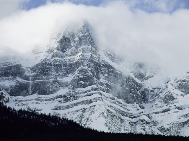 Snowy mountain clouds blue sky #9 free wallpaper - medium preview image