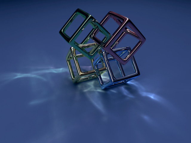 3d cube reflection surface image free wallpaper - medium preview image