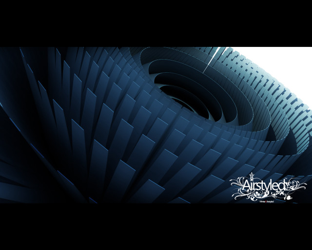 Blue abstract background spiral design #2 free wallpaper - medium preview image