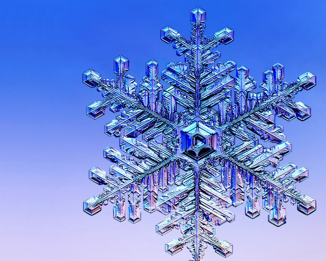 Snowflake blue sky background image free wallpaper - medium preview image