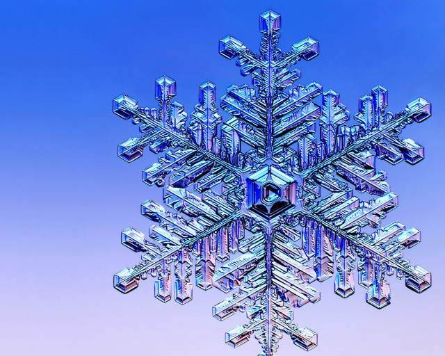 Snowflake blue sky background middle free wallpaper - medium preview image