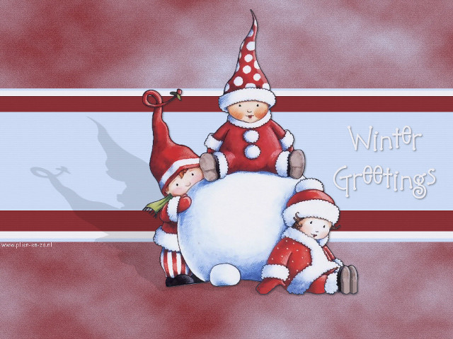 Gnomes sign santa hat painting free wallpaper - medium preview image