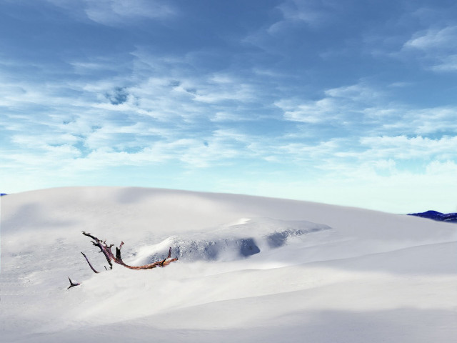 Skiing snowy hill sky background free wallpaper - medium preview image