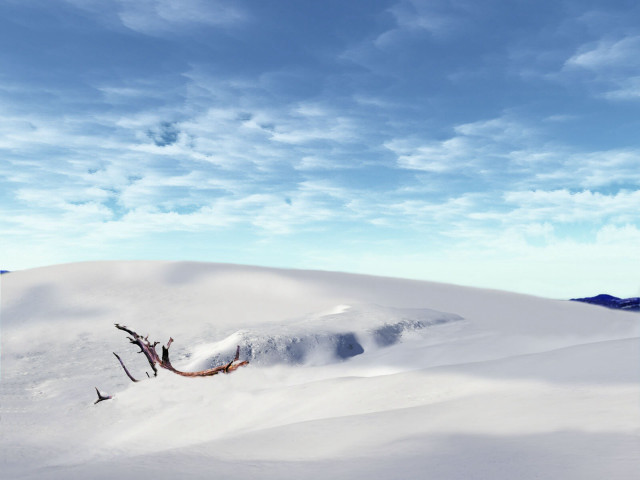 Person skiing snowy hill sky free wallpaper - medium preview image