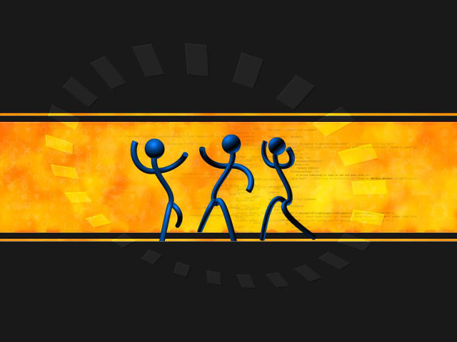 People running yellow black background free wallpaper - medium preview image