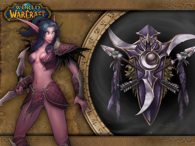 Woman purple outfit sword image #4 free wallpaper - medium preview image