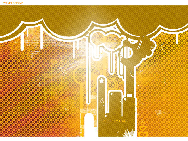 Yellow orange background man microphone free wallpaper - medium preview image