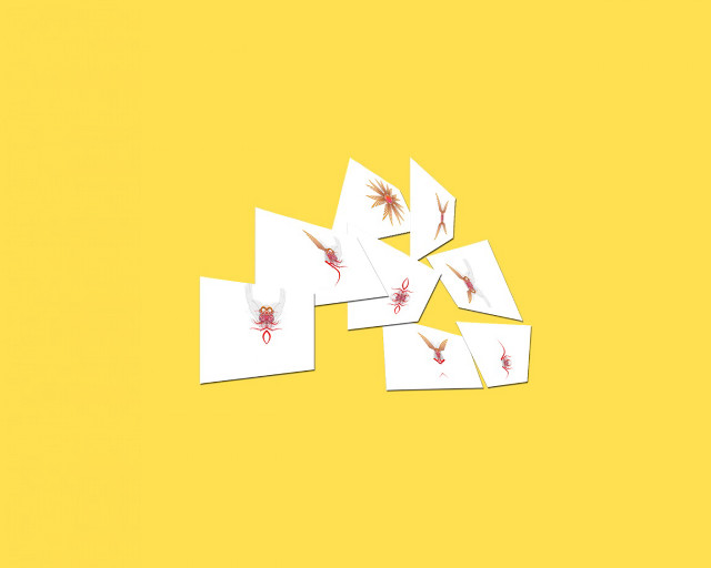 Cards red spider yellow background #2 free wallpaper - medium preview image