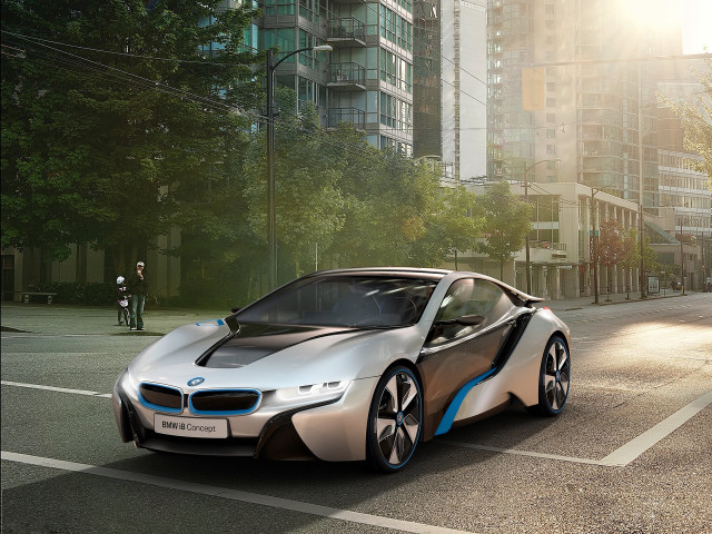 Silver blue car street tall free wallpaper - medium preview image
