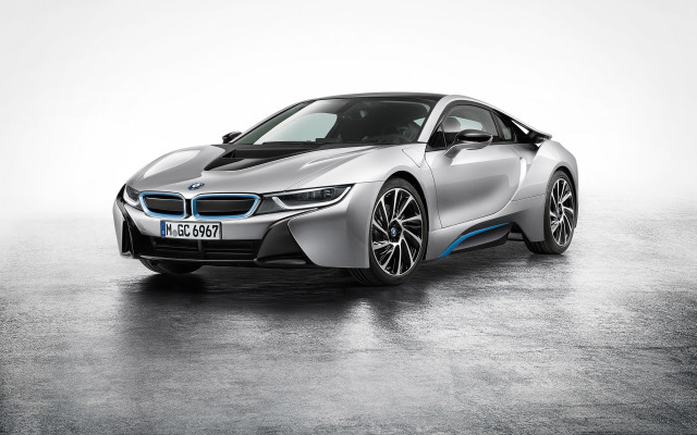 Silver blue car futurism digital free wallpaper - medium preview image