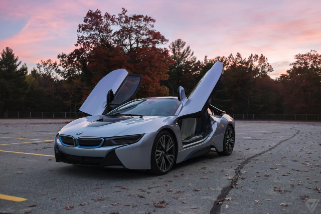Silver car open park trees free wallpaper - medium preview image