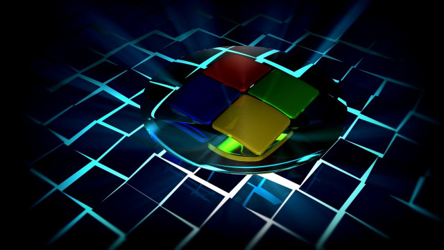 Colorful cube black background blue free wallpaper - medium preview image