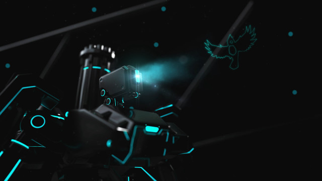 Futuristic robot glowing arm space free wallpaper - medium preview image
