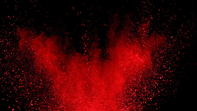 Red explosion night sky astronaut free wallpaper - medium preview image