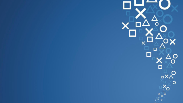 Blue background white pattern letters free wallpaper - medium preview image