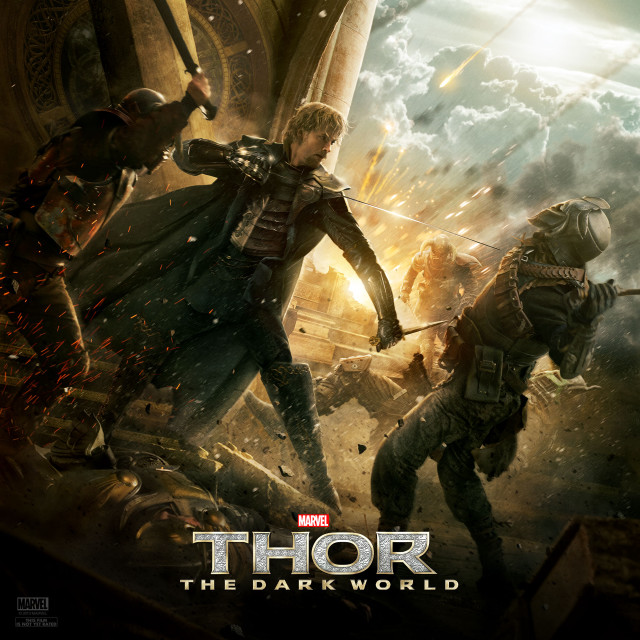 Thor dark world fighting city free wallpaper - medium preview image