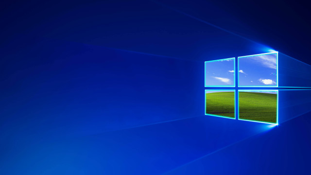 Blue wall window sky clouds free wallpaper - medium preview image