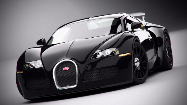 Black bugatti luxury digital rendering free wallpaper - medium preview image
