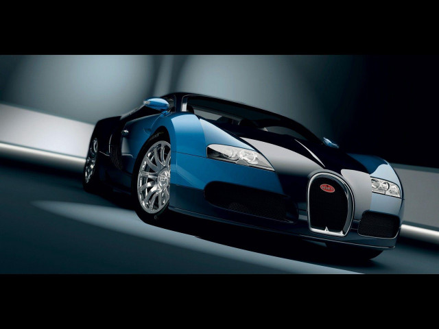 Blue black bugatti driving night free wallpaper - medium preview image