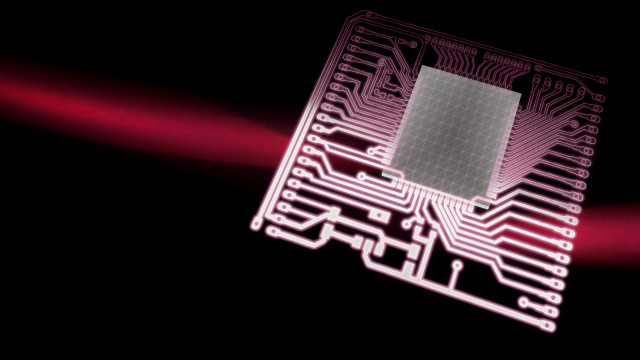 Computer chip red light side free wallpaper - medium preview image