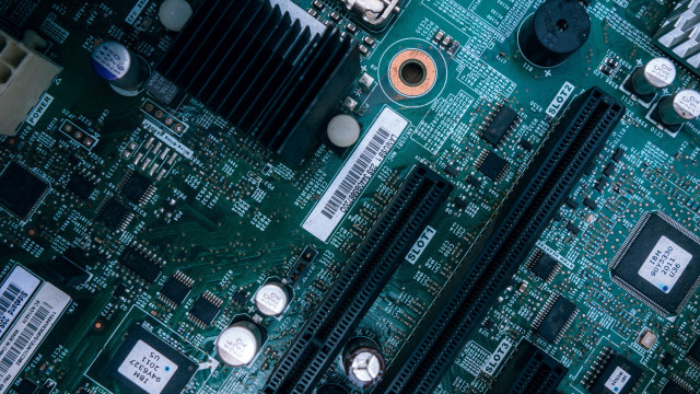 Motherboard closeup wires connection electronics free wallpaper - medium preview image
