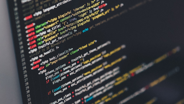 Computer code blurry background screen free wallpaper - medium preview image